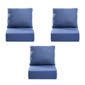 Gymojoy Outdoor Wicker Furniture Cushion Set, 24 x 24 x 6 Thicken Deep Seat Patio Chair Cushions, 3 Sets