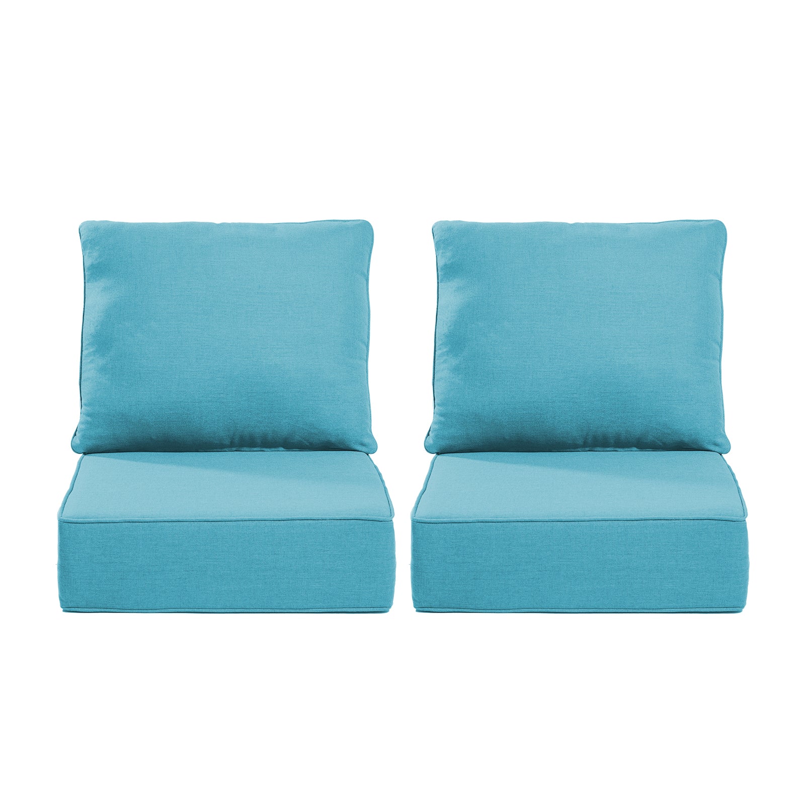 Gymojoy Outdoor Wicker Furniture Cushion Set, 24 x 24 x 6 Thicken Deep Seat Patio Chair Cushions, 2 Sets