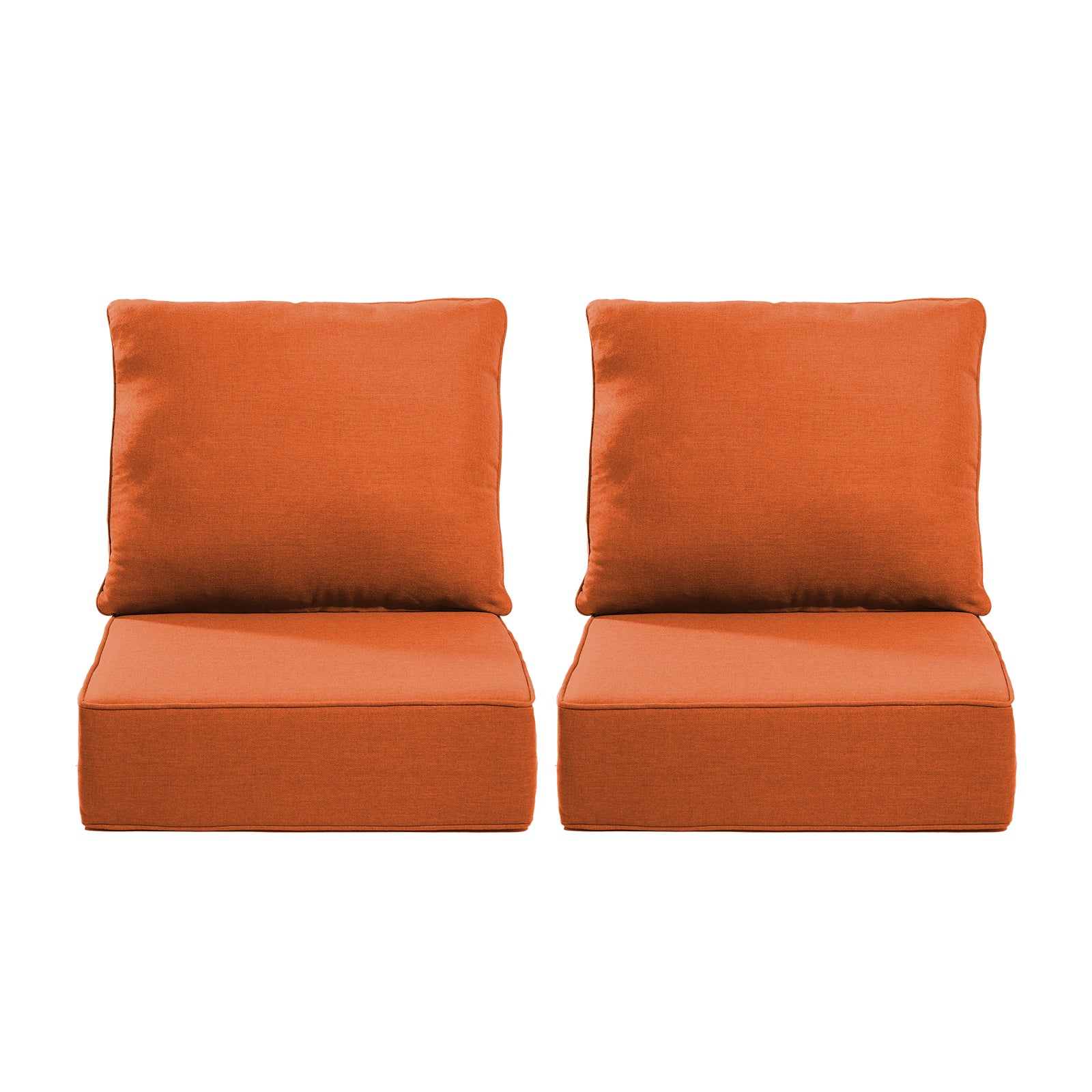 Gymojoy Outdoor Wicker Furniture Cushion Set, 24 x 24 x 6 Thicken Deep Seat Patio Chair Cushions, 2 Sets