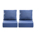 Gymojoy Outdoor Wicker Furniture Cushion Set, 24 x 24 x 6 Thicken Deep Seat Patio Chair Cushions, 2 Sets