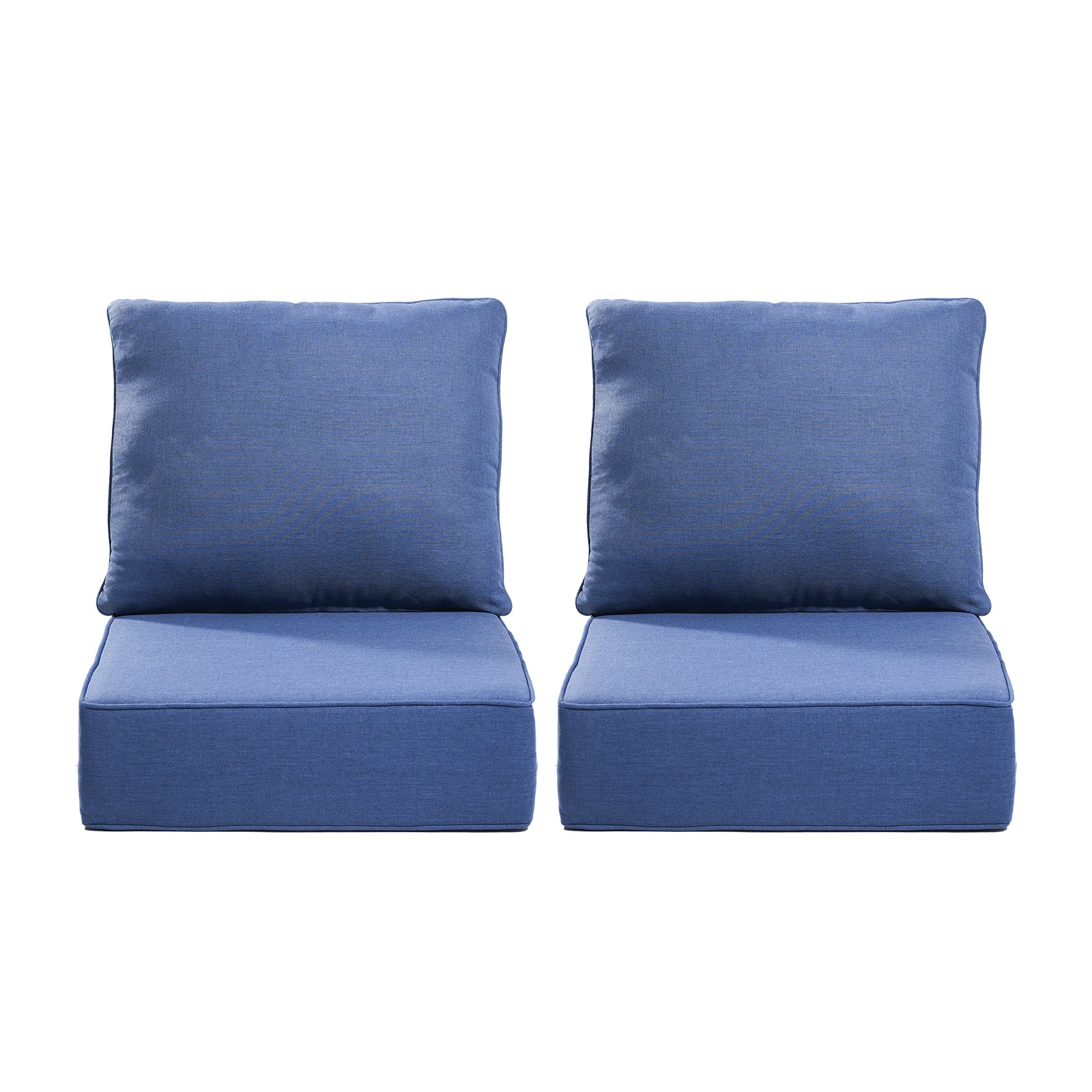 Gymojoy Outdoor Wicker Furniture Cushion Set, 24 x 24 x 6 Thicken Deep Seat Patio Chair Cushions, 2 Sets