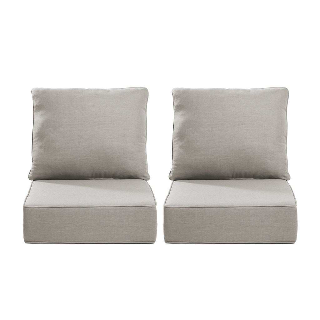 Gymojoy Outdoor Wicker Furniture Cushion Set, 24 x 24 x 6 Thicken Deep Seat Patio Chair Cushions, 2 Sets
