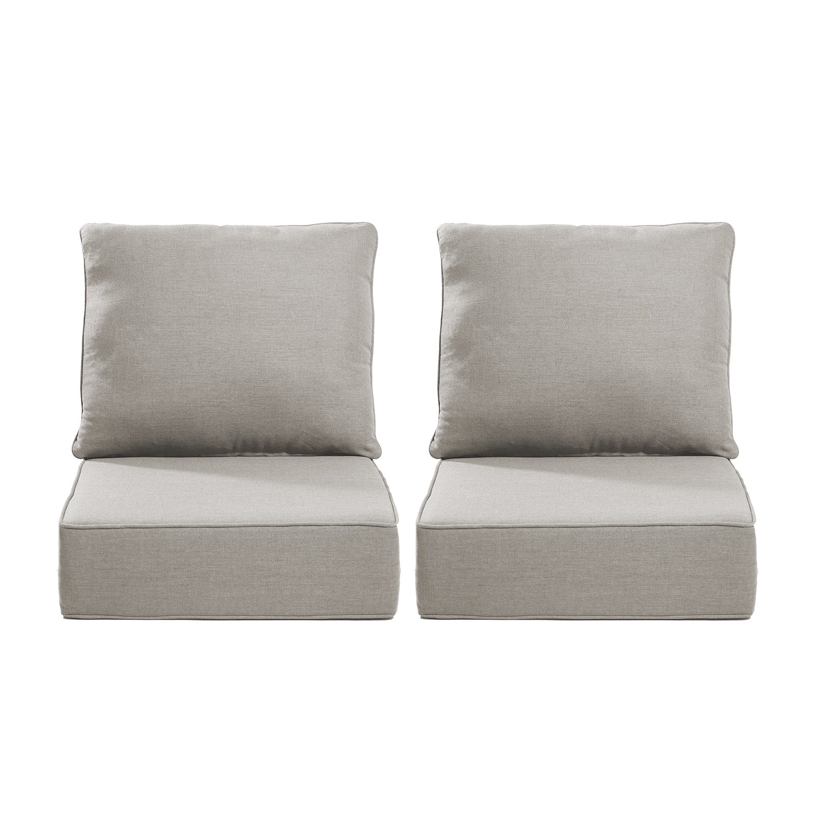 Gymojoy Outdoor Wicker Furniture Cushion Set, 24 x 24 x 6 Thicken Deep Seat Patio Chair Cushions, 2 Sets