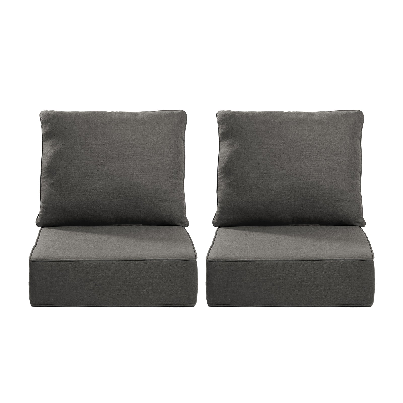 Gymojoy Outdoor Wicker Furniture Cushion Set, 24 x 24 x 6 Thicken Deep Seat Patio Chair Cushions, 2 Sets