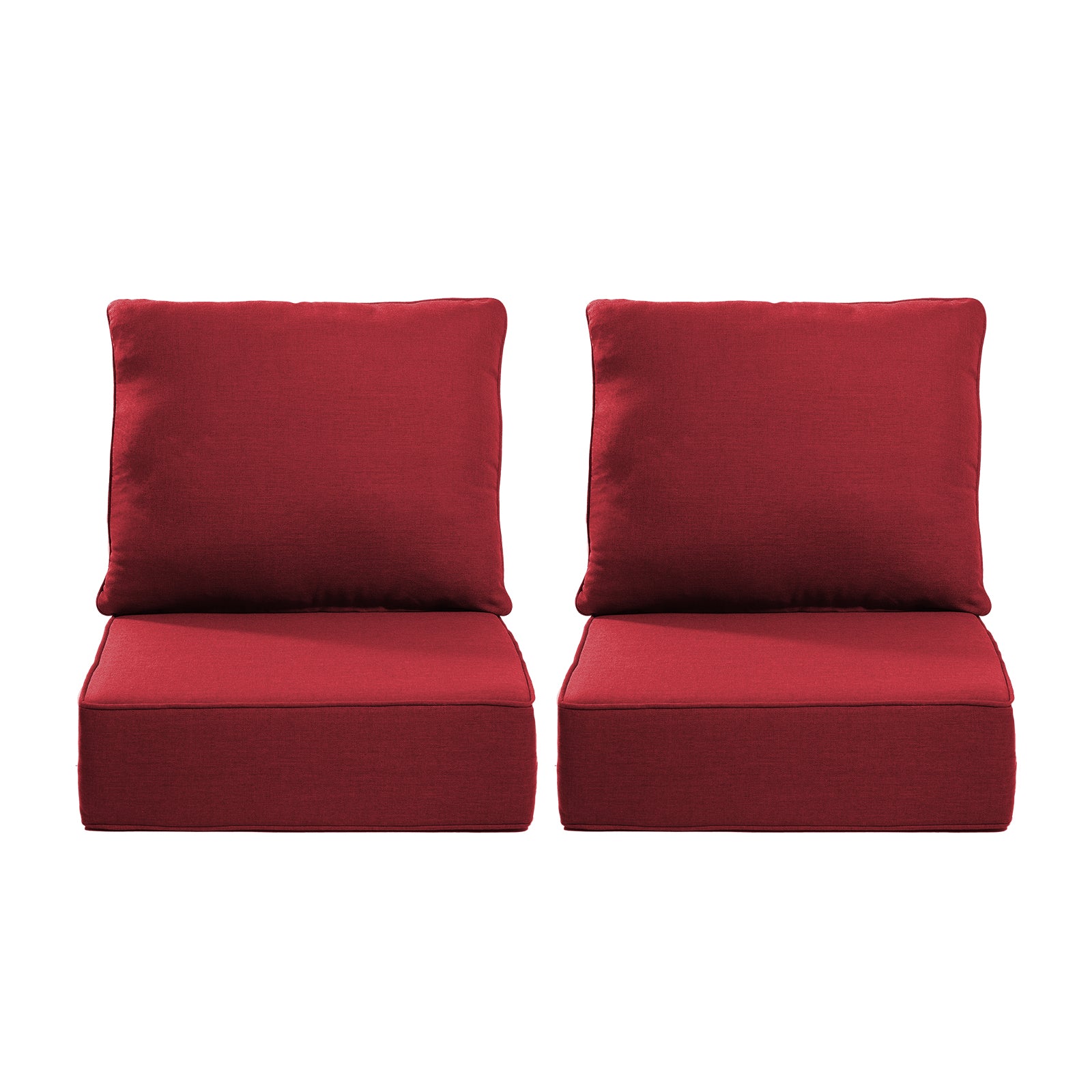 Gymojoy Outdoor Wicker Furniture Cushion Set, 24 x 24 x 6 Thicken Deep Seat Patio Chair Cushions, 2 Sets