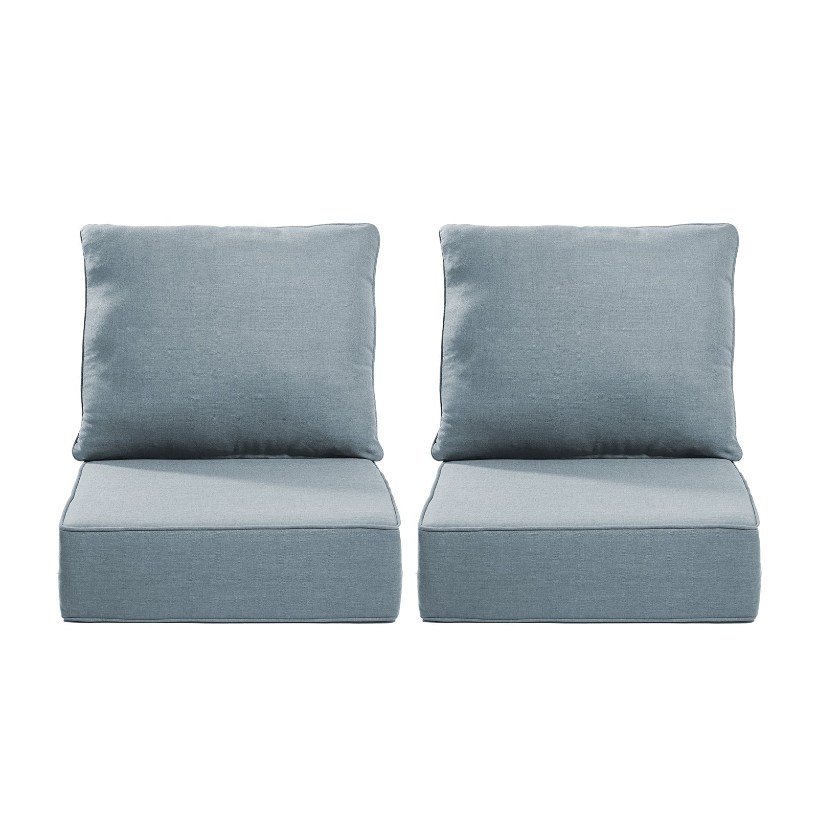 Gymojoy Outdoor Wicker Furniture Cushion Set, 24 x 24 x 6 Thicken Deep Seat Patio Chair Cushions, 2 Sets