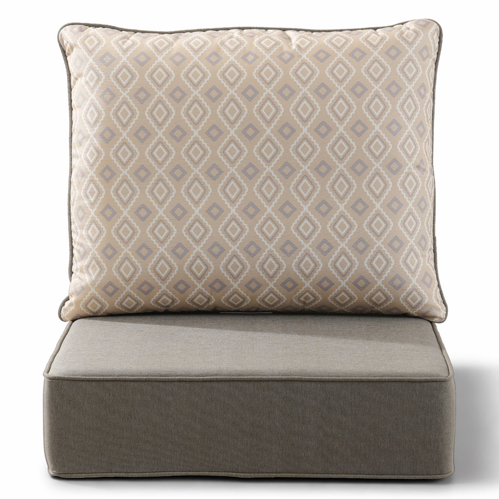 Gymojoy Outdoor Wicker Furniture Cushion Set, 24 x 24 x 6 Thicken Deep Seat Patio Chair Cushions, 1 Set