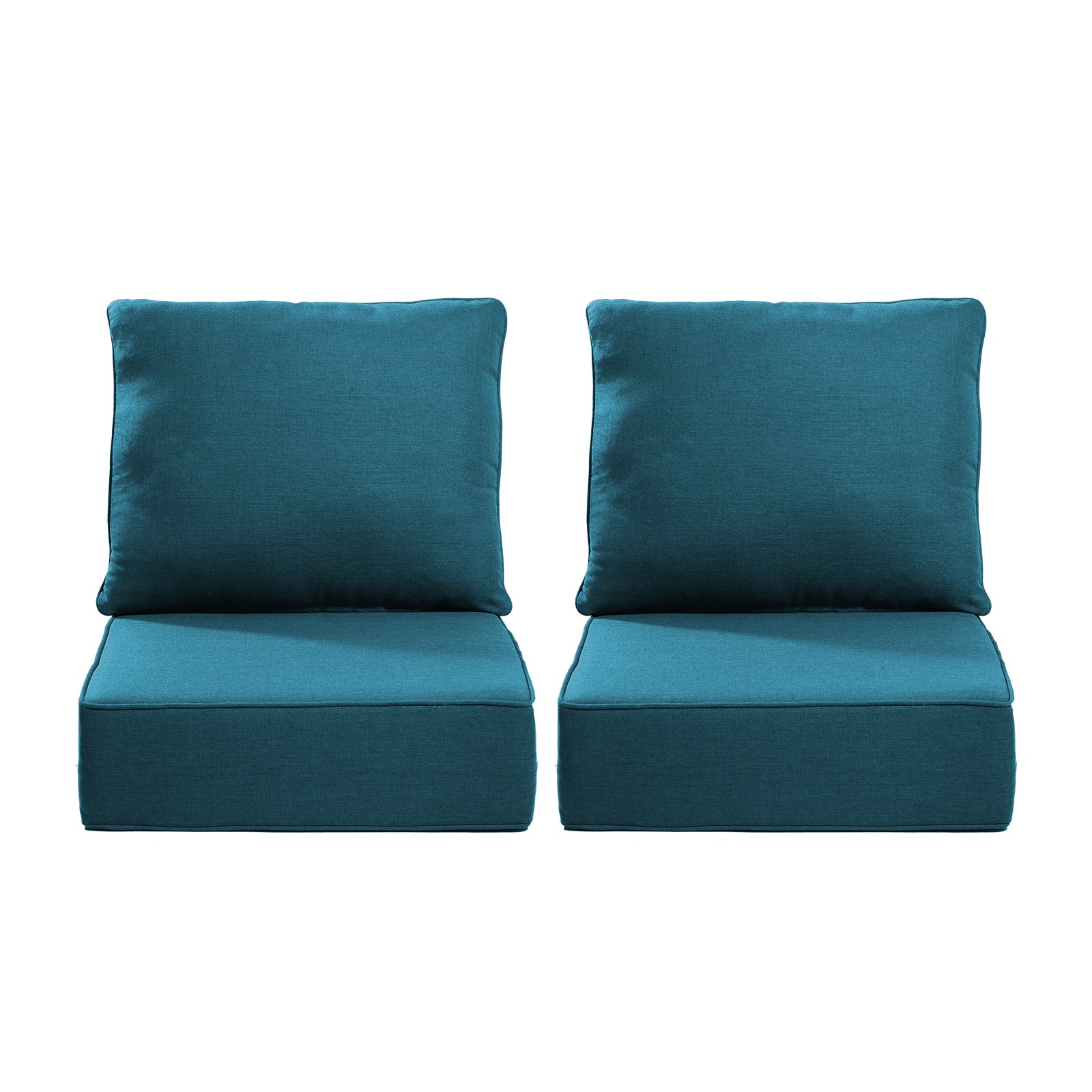Gymojoy Outdoor Wicker Furniture Cushion Set, 24 x 24 x 6 Thicken Deep Seat Patio Chair Cushions, 2 Sets