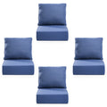 Gymojoy Outdoor Wicker Furniture Cushion Set, 24 x 24 x 6 Thicken Deep Seat Patio Chair Cushions, 4 Sets