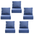 Gymojoy Outdoor Wicker Furniture Cushion Set, 24 x 24 x 6 Thicken Deep Seat Patio Chair Cushions, 5 Sets