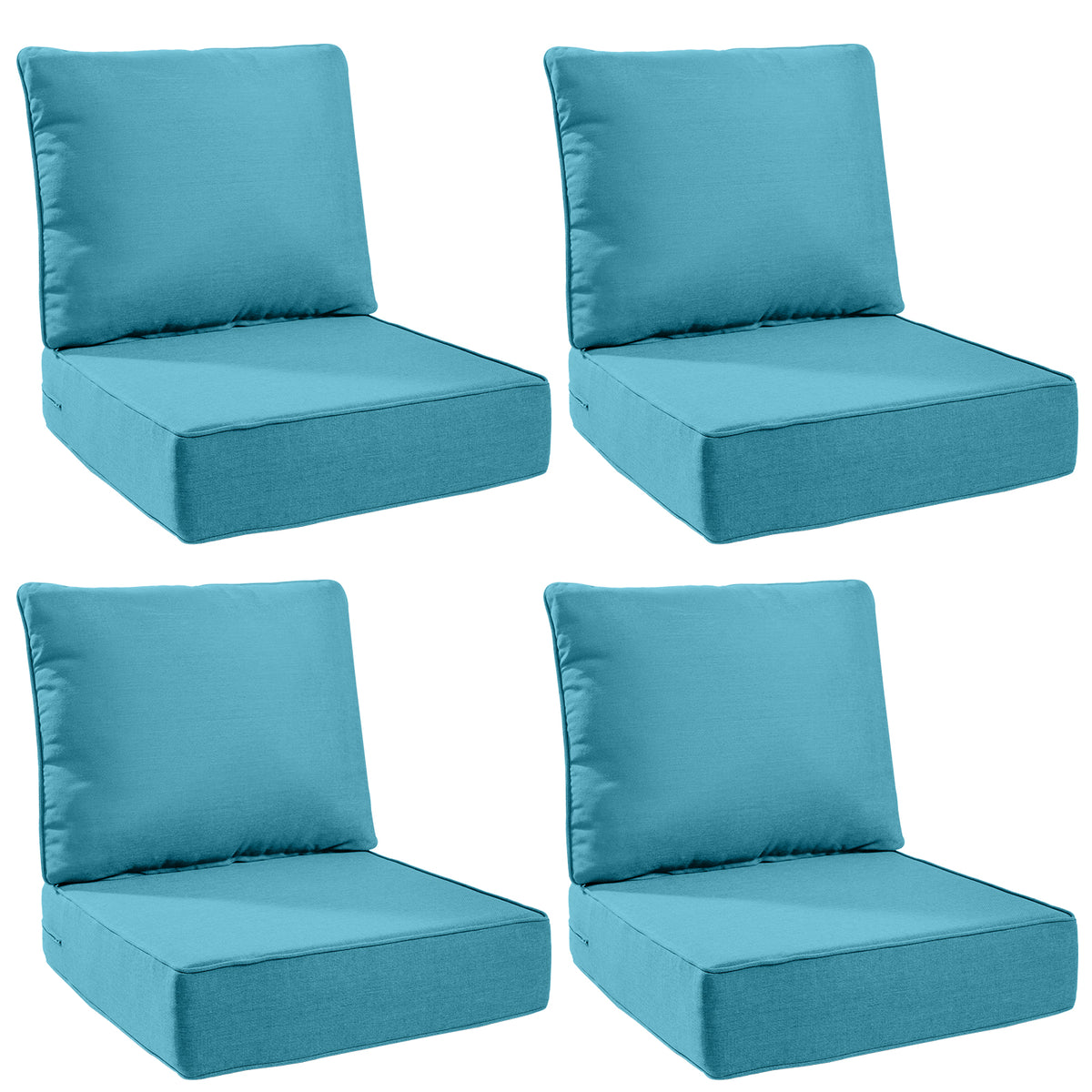 Gymojoy Luxury Outdoor Deep Seat Cushion 22 X 24 X 6 inch for Patio Furniture, Waterproof & Fade Resistant Patio Furniture Replacement Cushions