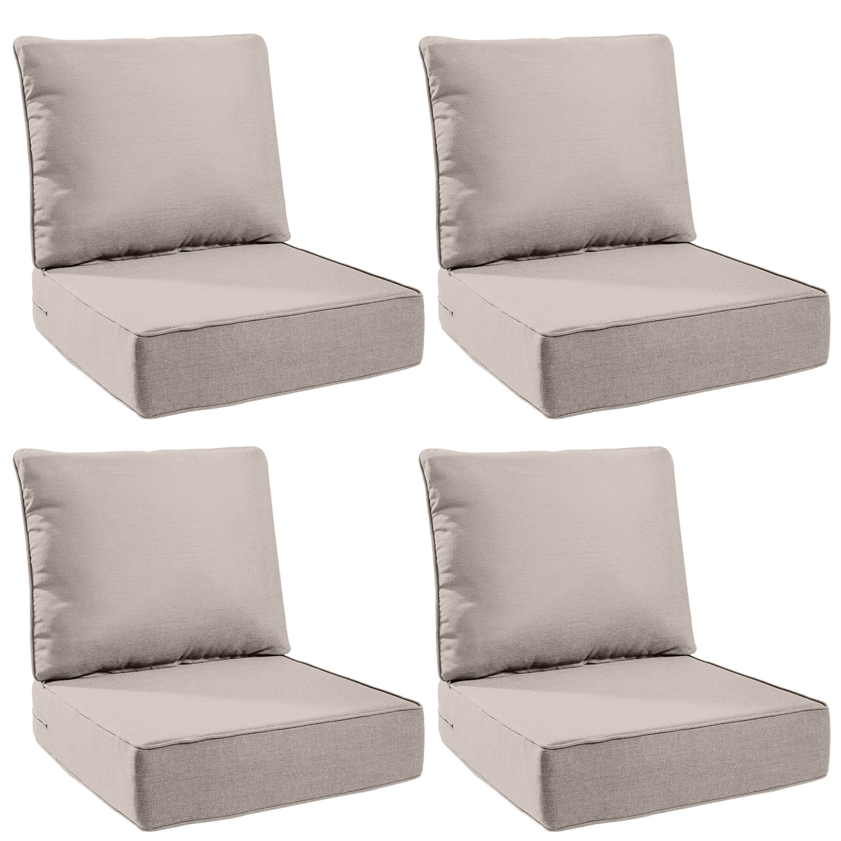 Gymojoy Luxury Outdoor Deep Seat Cushion 22 X 24 X 6 inch for Patio Furniture, Waterproof & Fade Resistant Patio Furniture Replacement Cushions