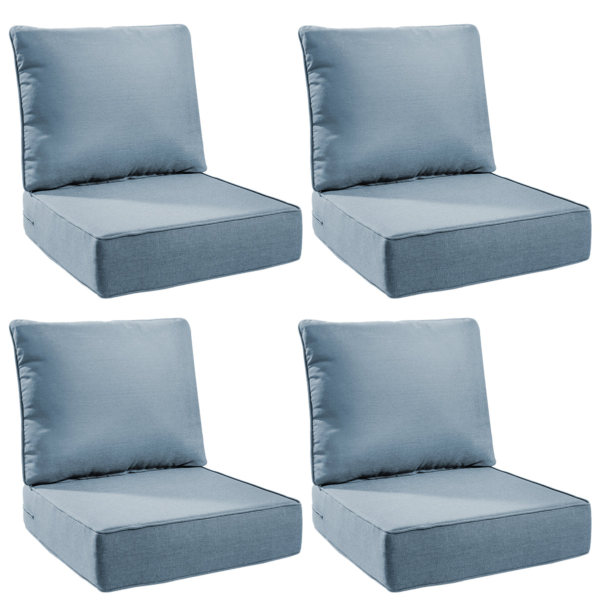 Gymojoy Luxury Outdoor Deep Seat Cushion 22 X 24 X 6 inch for Patio Furniture, Waterproof & Fade Resistant Patio Furniture Replacement Cushions