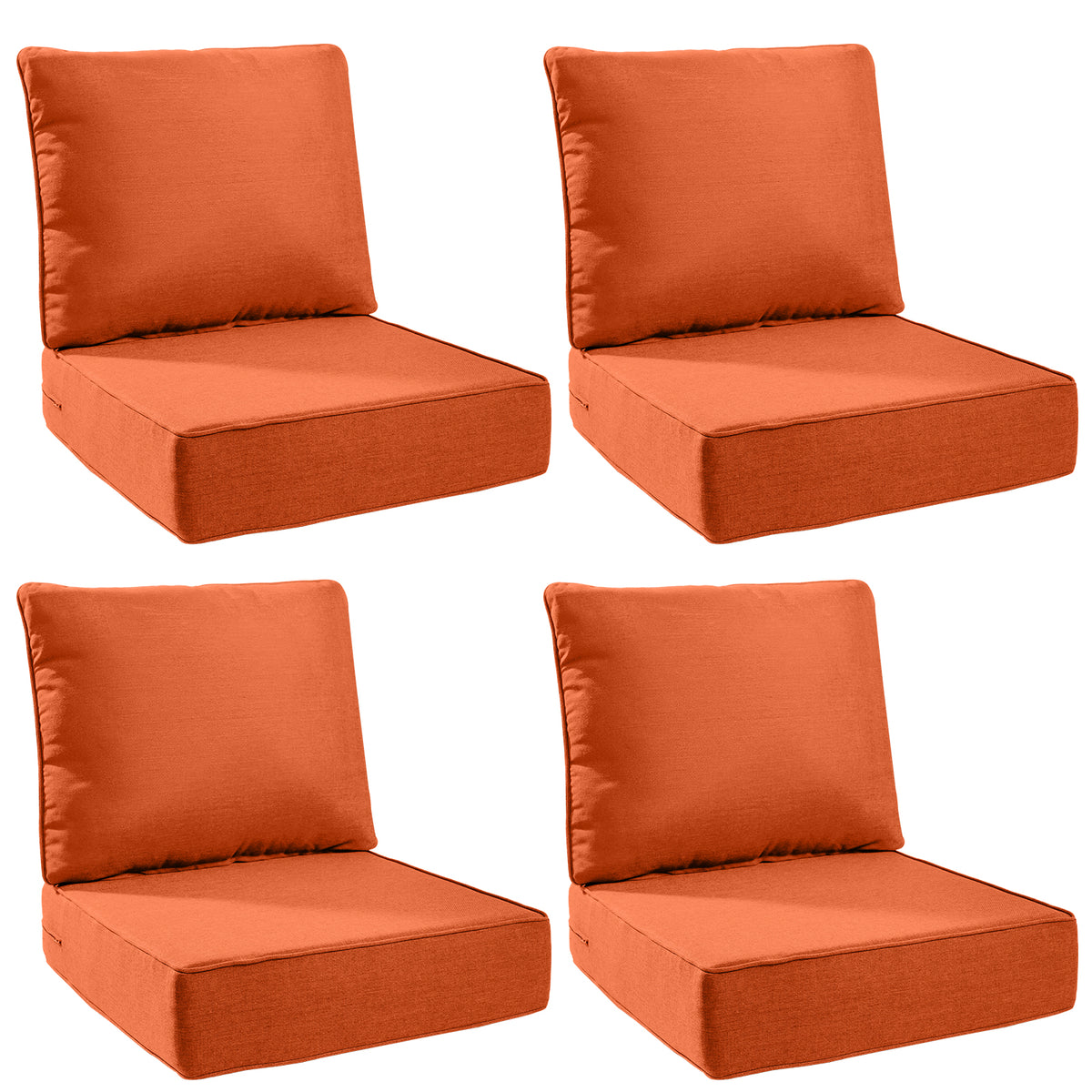 Gymojoy Luxury Outdoor Deep Seat Cushion 22 X 24 X 6 inch for Patio Furniture, Waterproof & Fade Resistant Patio Furniture Replacement Cushions