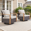 Gymojoy Outdoor Swivel Rocker Patio Chairs Set of 2