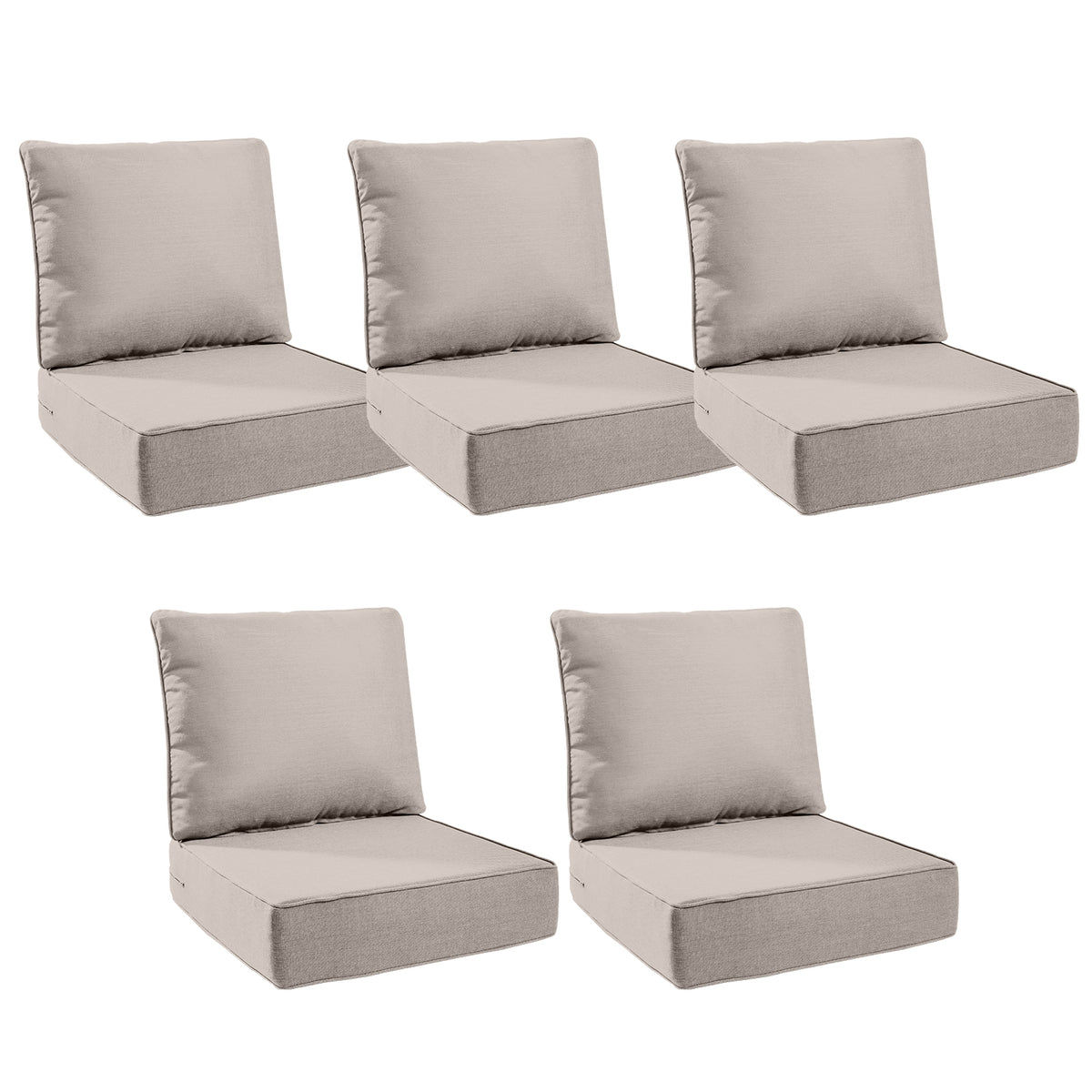 Gymojoy Luxury Outdoor Deep Seat Cushion 22 X 24 X 6 inch for Patio Furniture, Waterproof & Fade Resistant Patio Furniture Replacement Cushions
