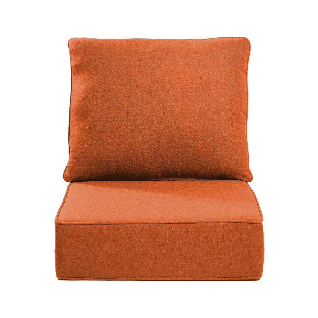 Gymojoy Outdoor Wicker Furniture Cushion Set, 24 x 24 x 6 Thicken Deep Seat Patio Chair Cushions, 1 Set