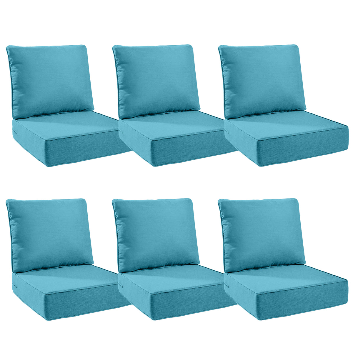 Gymojoy Luxury Outdoor Deep Seat Cushion 22 X 24 X 6 inch for Patio Furniture, Waterproof & Fade Resistant Patio Furniture Replacement Cushions