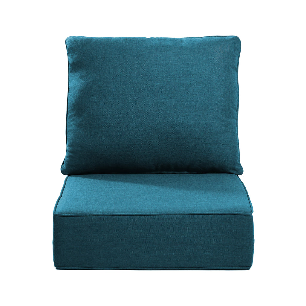 Gymojoy Outdoor Wicker Furniture Cushion Set, 24 x 24 x 6 Thicken Deep Seat Patio Chair Cushions, 1 Set