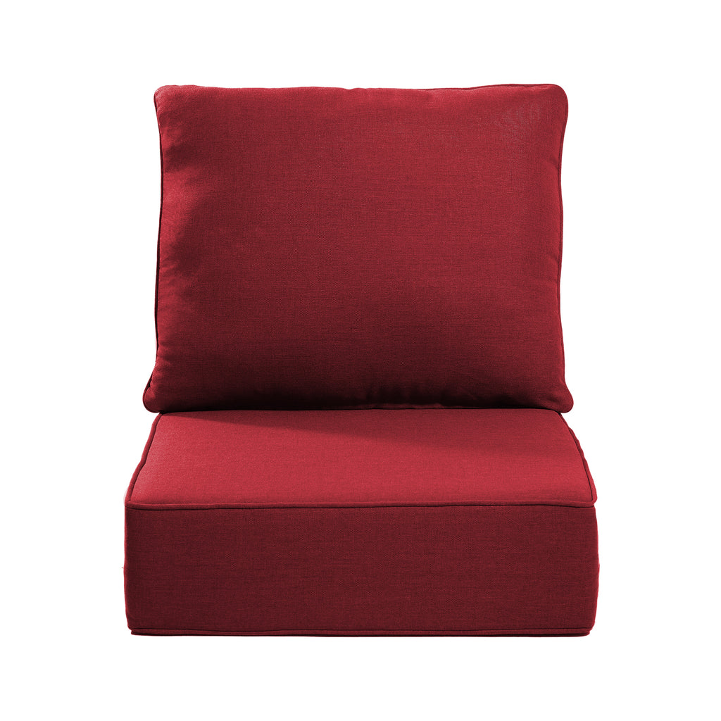 Gymojoy Outdoor Wicker Furniture Cushion Set, 24 x 24 x 6 Thicken Deep Seat Patio Chair Cushions, 1 Set