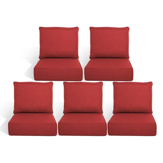 Gymojoy 22 in. x 24 in. x 6 in.Deep Seat Cushion Set, Olefin 10-Piece Deep Seating Outdoor Replacement Lounge Chair loveseat Sofa Cushion