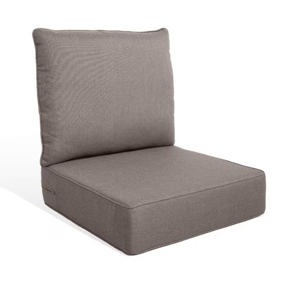 Gymojoy 22 in. x 24 in. x 6 in.Deep Seat Cushion Set, Olefin 2-Piece Deep Seating Outdoor Replacement Lounge Chair loveseat Sofa Cushion in Babyblue