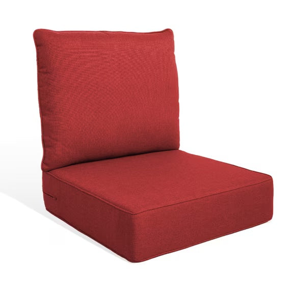 Gymojoy 22 in. x 24 in. x 6 in.Deep Seat Cushion Set, Olefin 2-Piece Deep Seating Outdoor Replacement Lounge Chair loveseat Sofa Cushion in Babyblue