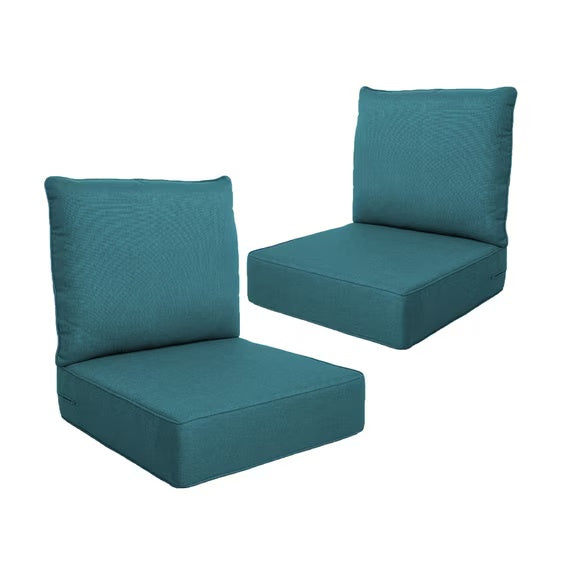 Gymojoy 22 in. x 24 in. x 6 in.Deep Seat Cushion Set, Olefin 4-Piece Deep Seating Outdoor Replacement Lounge Chair loveseat Sofa Cushion