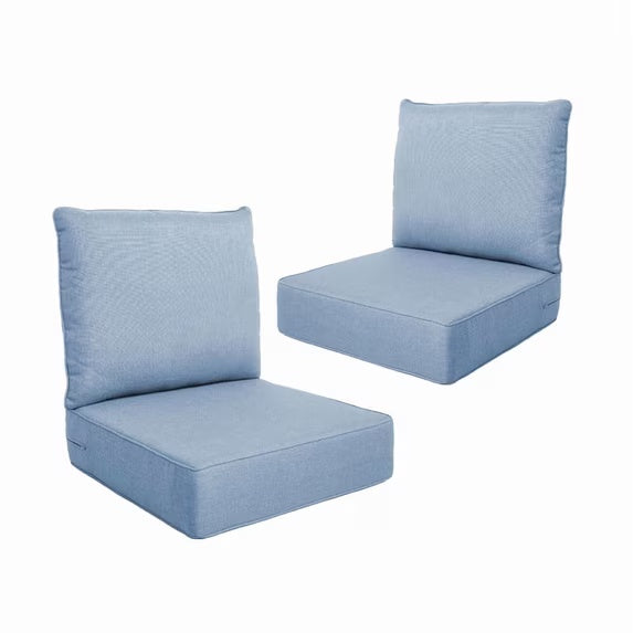 Gymojoy 22 in. x 24 in. x 6 in.Deep Seat Cushion Set, Olefin 4-Piece Deep Seating Outdoor Replacement Lounge Chair loveseat Sofa Cushion