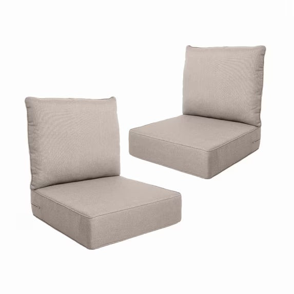 Gymojoy 22 in. x 24 in. x 6 in.Deep Seat Cushion Set, Olefin 4-Piece Deep Seating Outdoor Replacement Lounge Chair loveseat Sofa Cushion