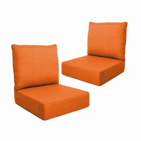 Gymojoy 22 in. x 24 in. x 6 in.Deep Seat Cushion Set, Olefin 4-Piece Deep Seating Outdoor Replacement Lounge Chair loveseat Sofa Cushion