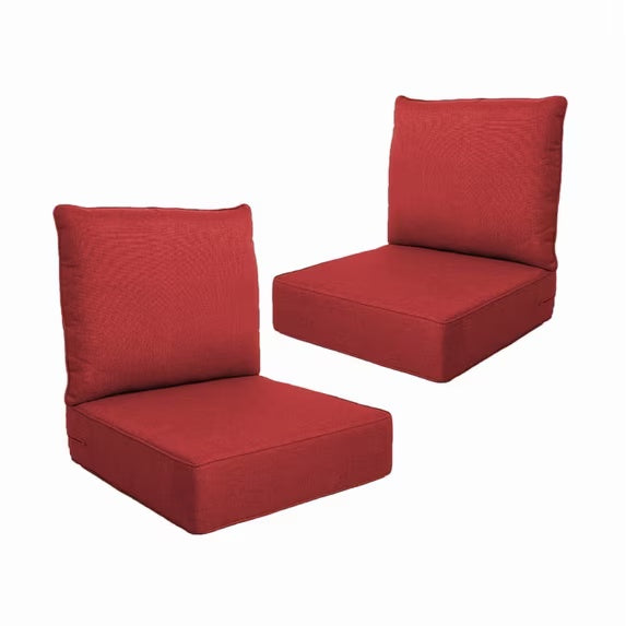 Gymojoy 22 in. x 24 in. x 6 in.Deep Seat Cushion Set, Olefin 4-Piece Deep Seating Outdoor Replacement Lounge Chair loveseat Sofa Cushion