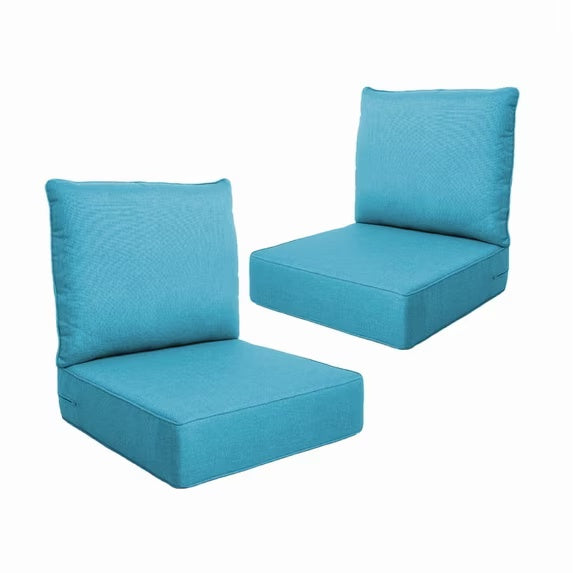 Gymojoy 22 in. x 24 in. x 6 in.Deep Seat Cushion Set, Olefin 4-Piece Deep Seating Outdoor Replacement Lounge Chair loveseat Sofa Cushion