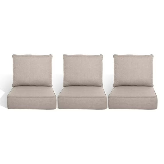 Gymojoy 22 in. x 24 in. x 6 in.Deep Seat Cushion Set, Olefin 6-Piece Deep Seating Outdoor Replacement Lounge Chair loveseat Sofa Cushion