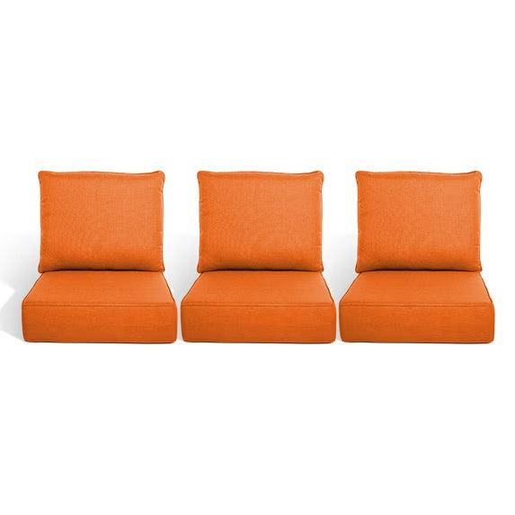 Gymojoy 22 in. x 24 in. x 6 in.Deep Seat Cushion Set, Olefin 6-Piece Deep Seating Outdoor Replacement Lounge Chair loveseat Sofa Cushion