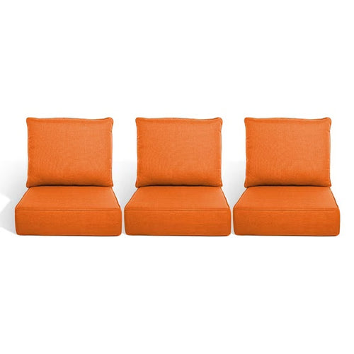 Gymojoy 22 in. x 24 in. x 6 in.Deep Seat Cushion Set, Olefin 6-Piece Deep Seating Outdoor Replacement Lounge Chair loveseat Sofa Cushion