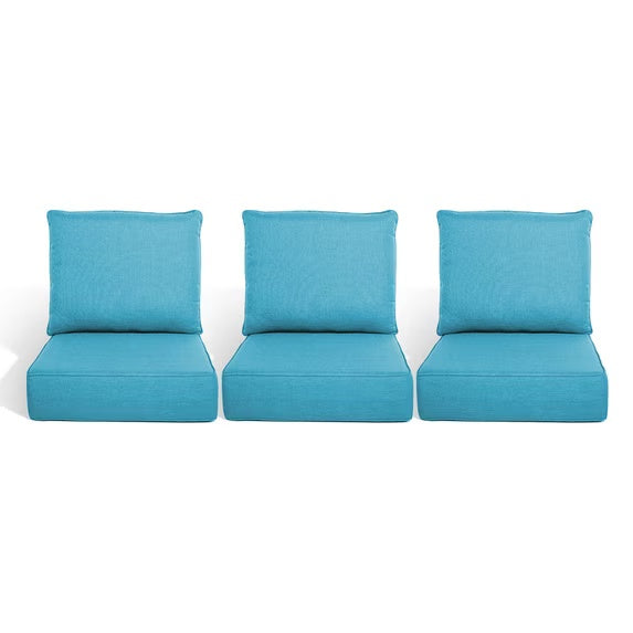 Gymojoy 22 in. x 24 in. x 6 in.Deep Seat Cushion Set, Olefin 6-Piece Deep Seating Outdoor Replacement Lounge Chair loveseat Sofa Cushion