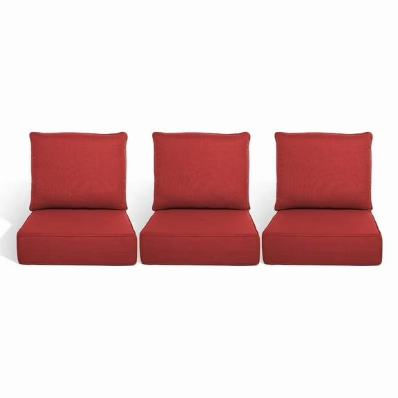 Gymojoy 22 in. x 24 in. x 6 in.Deep Seat Cushion Set, Olefin 6-Piece Deep Seating Outdoor Replacement Lounge Chair loveseat Sofa Cushion