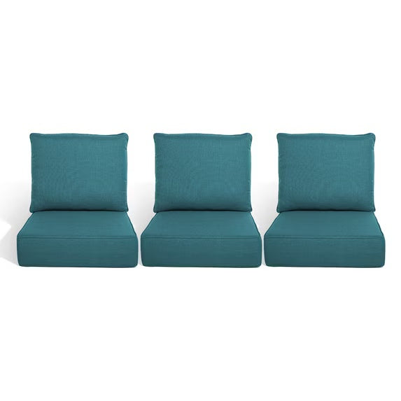 Gymojoy 22 in. x 24 in. x 6 in.Deep Seat Cushion Set, Olefin 6-Piece Deep Seating Outdoor Replacement Lounge Chair loveseat Sofa Cushion
