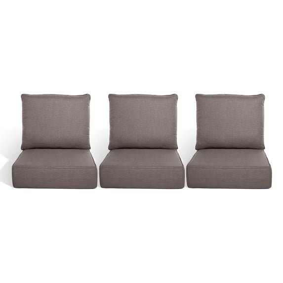 Gymojoy 22 in. x 24 in. x 6 in.Deep Seat Cushion Set, Olefin 6-Piece Deep Seating Outdoor Replacement Lounge Chair loveseat Sofa Cushion