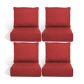 Gymojoy 22 in. x 24 in. x 6 in.Deep Seat Cushion Set, Olefin 8-Piece Deep Seating Outdoor Replacement Lounge Chair loveseat Sofa Cushion
