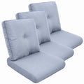 Gymojoy 22 in. x 25 in. x 4 in.Deep Seat Cushion Set, Olefin 6-Piece Deep Seating Outdoor Replacement Lounge Chair loveseat Sofa Cushion