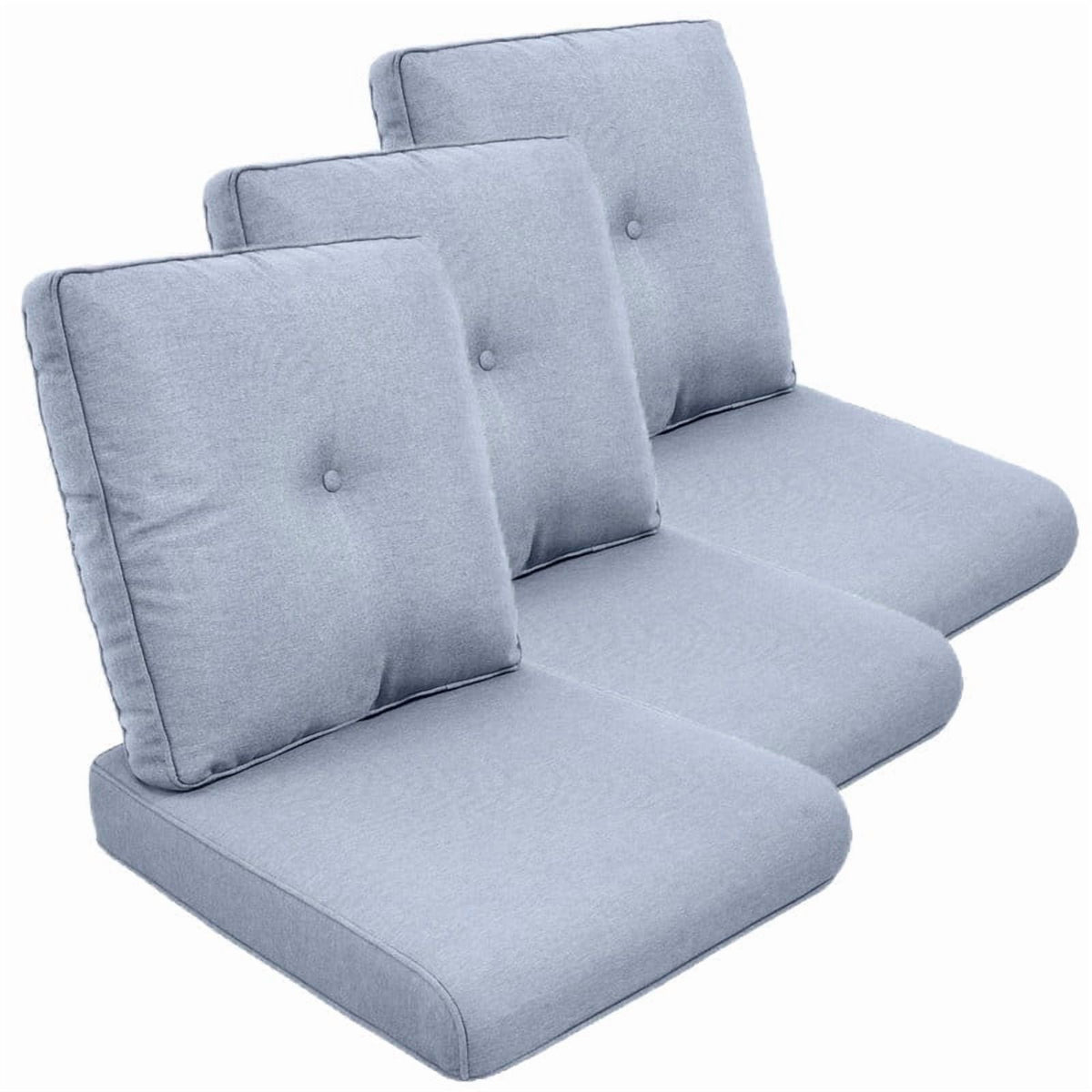 Gymojoy 22 in. x 25 in. x 4 in.Deep Seat Cushion Set, Olefin 6-Piece Deep Seating Outdoor Replacement Lounge Chair loveseat Sofa Cushion