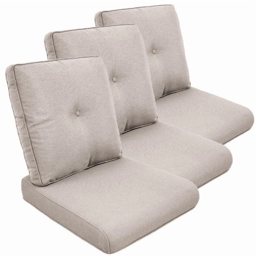 Gymojoy 22 in. x 25 in. x 4 in.Deep Seat Cushion Set, Olefin 6-Piece Deep Seating Outdoor Replacement Lounge Chair loveseat Sofa Cushion