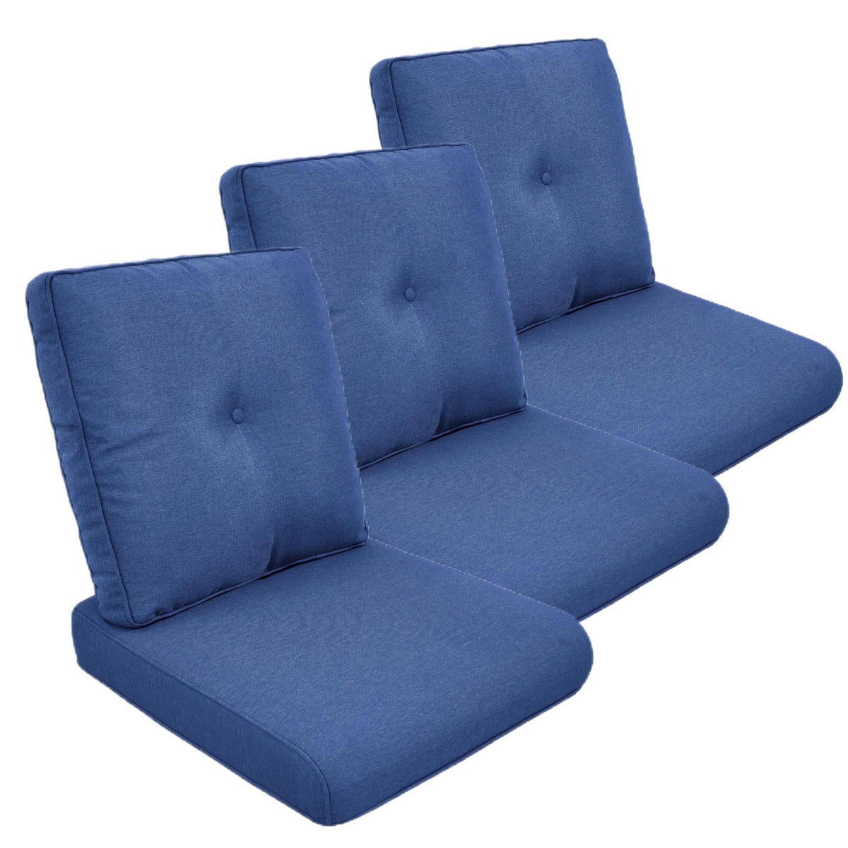 Gymojoy 22 in. x 25 in. x 4 in.Deep Seat Cushion Set, Olefin 6-Piece Deep Seating Outdoor Replacement Lounge Chair loveseat Sofa Cushion