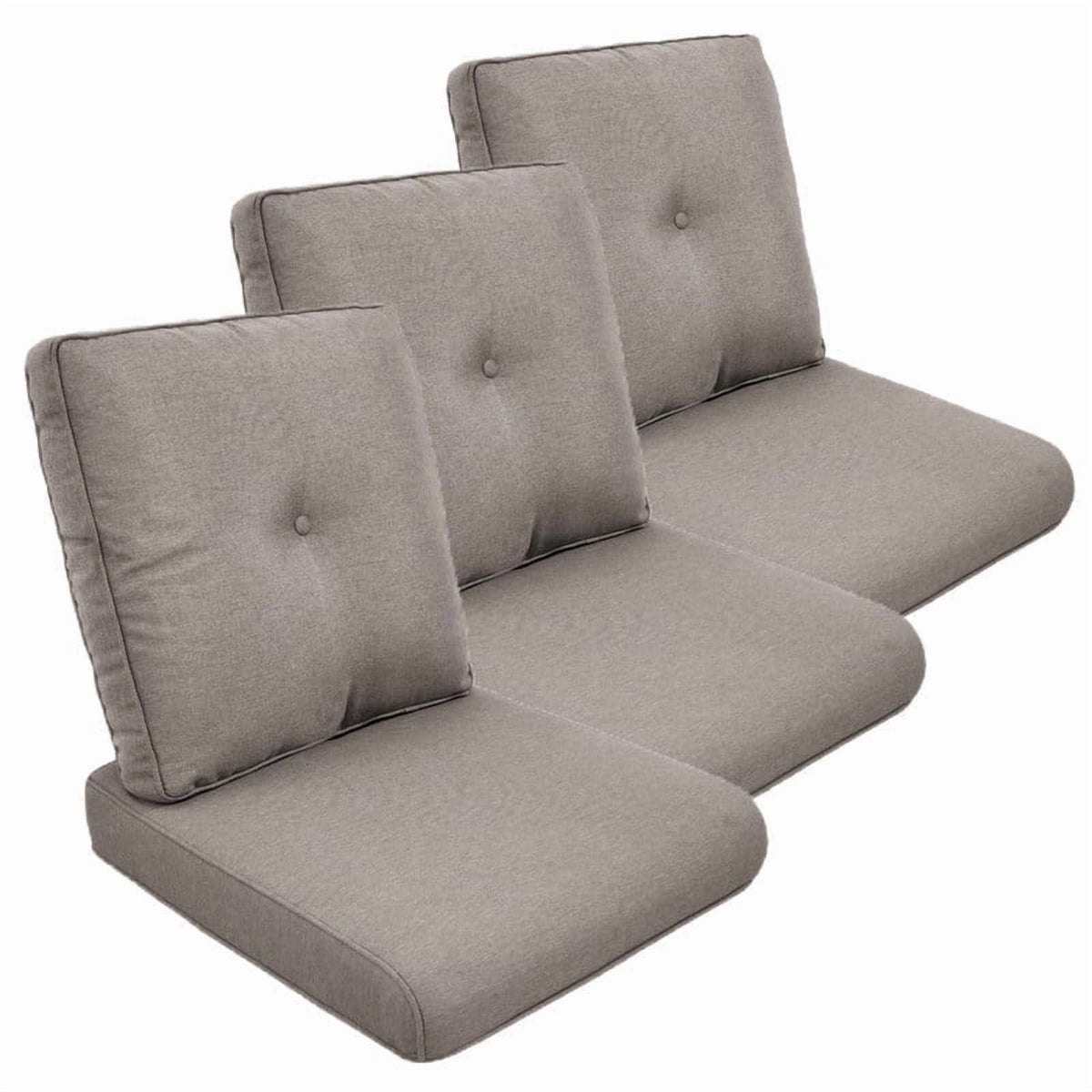 Gymojoy 22 in. x 25 in. x 4 in.Deep Seat Cushion Set, Olefin 6-Piece Deep Seating Outdoor Replacement Lounge Chair loveseat Sofa Cushion