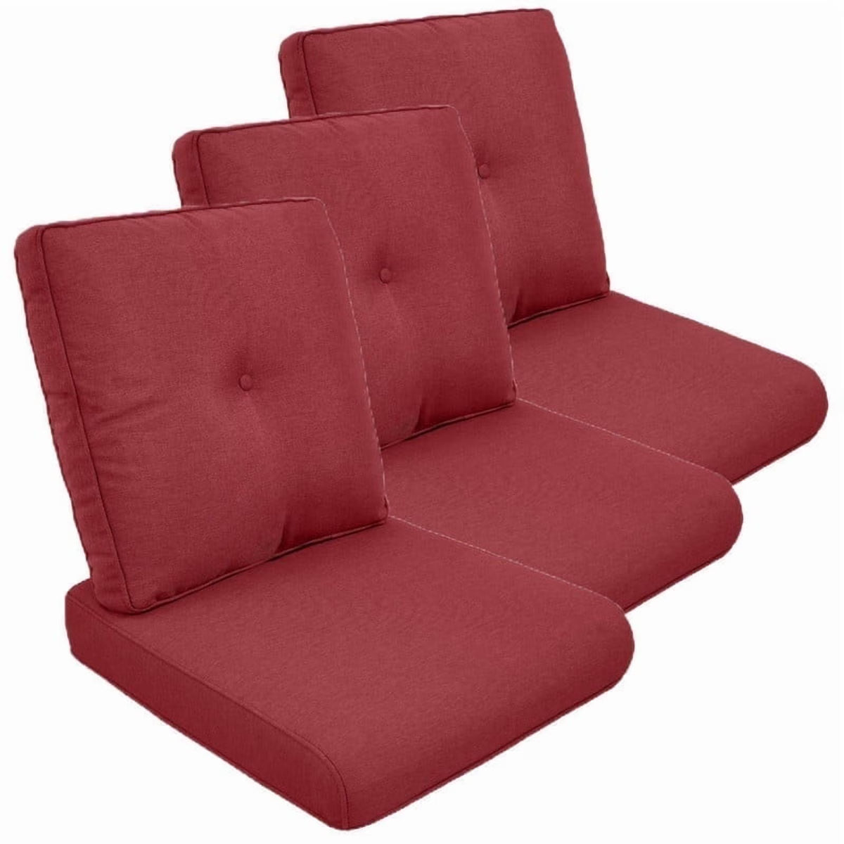 Gymojoy 22 in. x 25 in. x 4 in.Deep Seat Cushion Set, Olefin 6-Piece Deep Seating Outdoor Replacement Lounge Chair loveseat Sofa Cushion