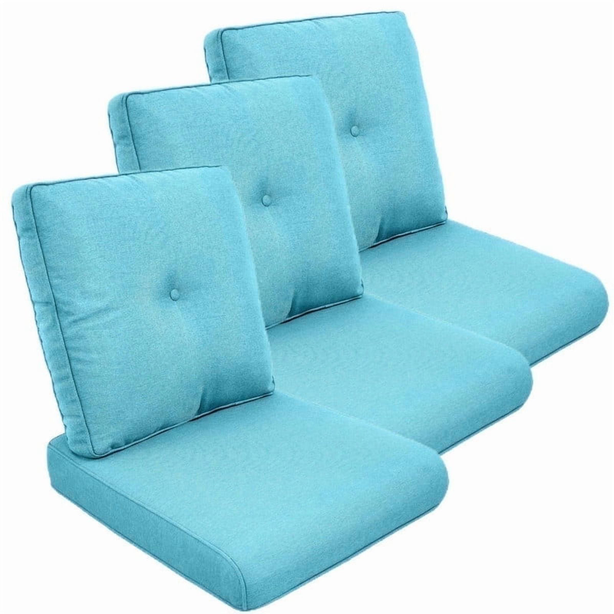 Gymojoy 22 in. x 25 in. x 4 in.Deep Seat Cushion Set, Olefin 6-Piece Deep Seating Outdoor Replacement Lounge Chair loveseat Sofa Cushion