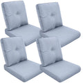 Gymojoy 22 in. x 25 in. x 4 in.Deep Seat Cushion Set, Olefin 8-Piece Deep Seating Outdoor Replacement Lounge Chair loveseat Sofa Cushion