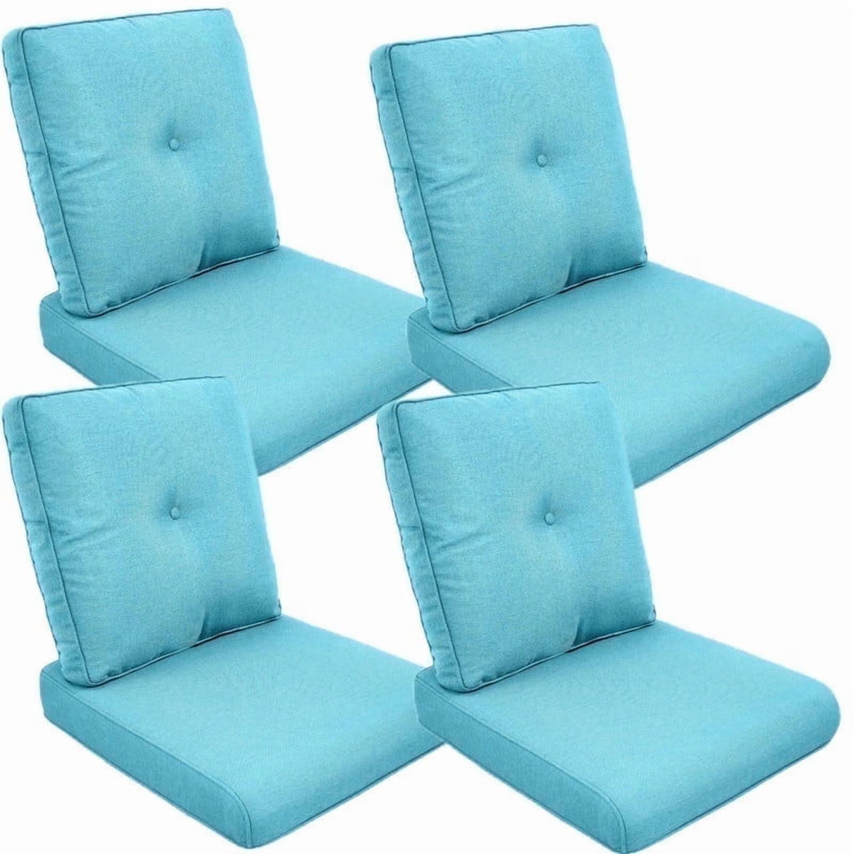 Gymojoy 22 in. x 25 in. x 4 in.Deep Seat Cushion Set, Olefin 8-Piece Deep Seating Outdoor Replacement Lounge Chair loveseat Sofa Cushion